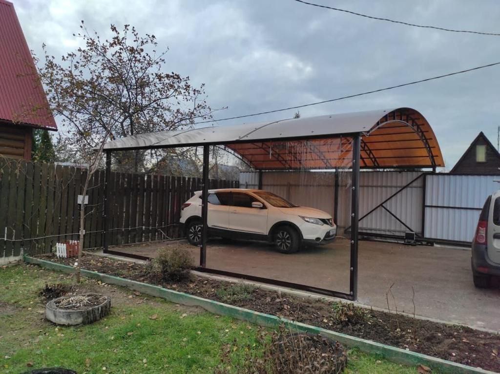 Прозрачные шторы ПВХ для навеса под автомобиль в Красном